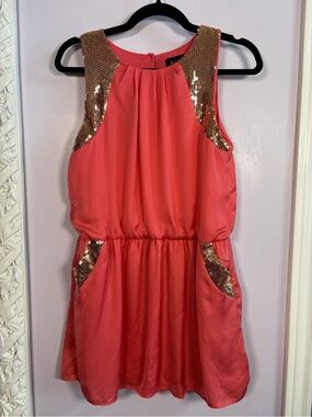 Laundry by Shelli Segal Coral Sequin Accent Formal Chic Girls' Dress Size 16